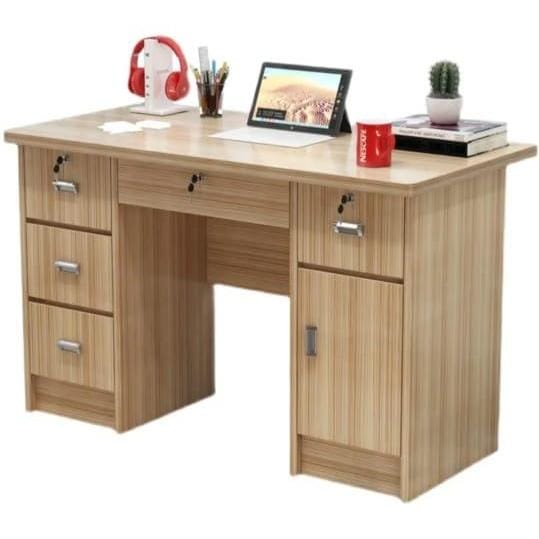 Name: Classic Wooden Office Desk with Storage