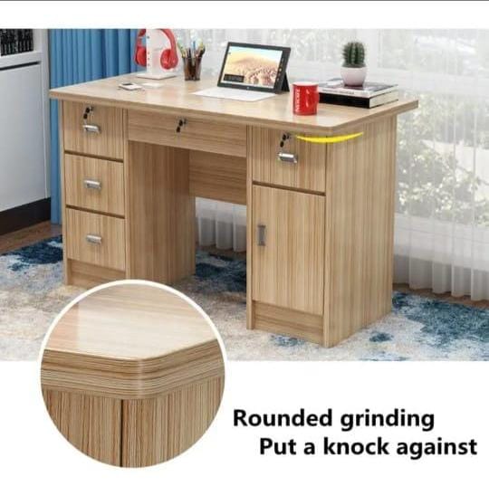 Modern Wooden Office Study Table with Storage